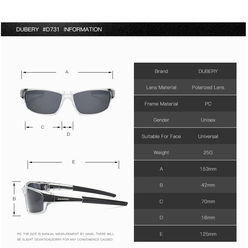 DUBERY D620 New Retro Men Polarized Sunglasses Men Daily Leisure Travel Anti-Glare UV400 Outdoor Goggles Sports Sun Glasses-meg BEST buys
