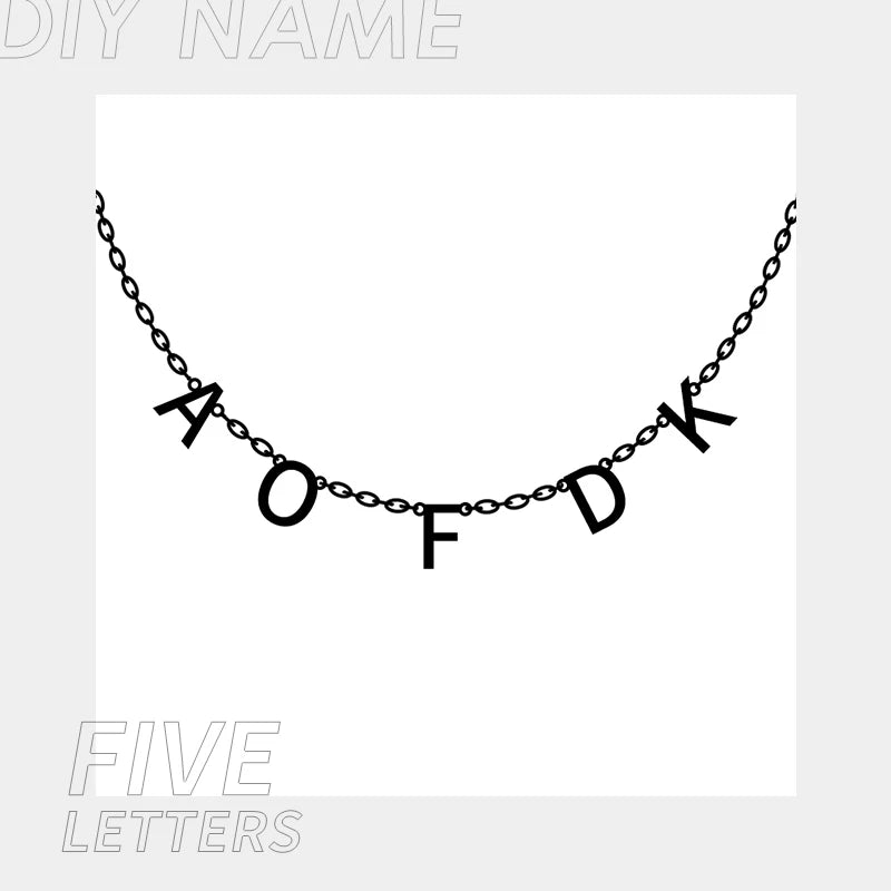 eManco Customized Name Necklace Personalized Nameplate Gold Letter Name 2022 Necklace Chain Stainless Steel Jewelry Engrave-meg BEST buys