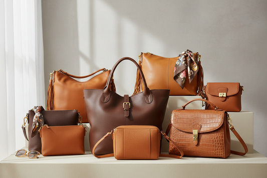 leather handbags for women​, brown leather handbag​