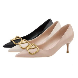Fashion Women Shallow Pointed-toe High Heels Stilettos Spring Summer Lady Sandals Office Banquet Female Dress Shoes-meg BEST buys
