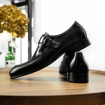 2025 Fashion Monk Shoes RTS Hot Sale Breathable Genuine Leather Men's Dress Shoes-meg BEST buys