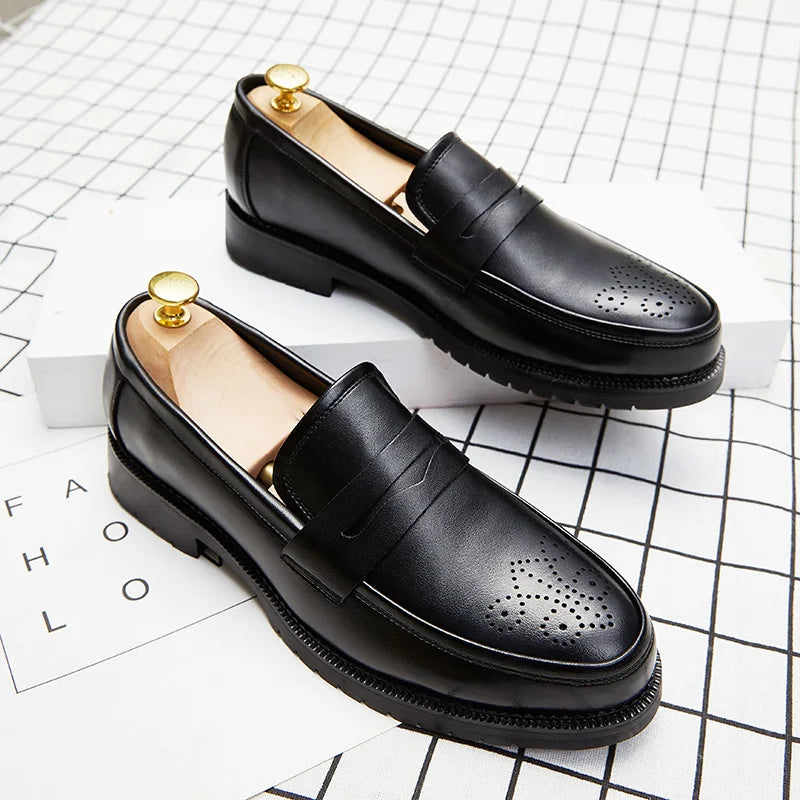 Dropshipping Products 2025 Outdoor Walking Breathable Customize Genuine Leather Tenis Shoes Big Size Men's Casual Dress Shoes-meg BEST buys
