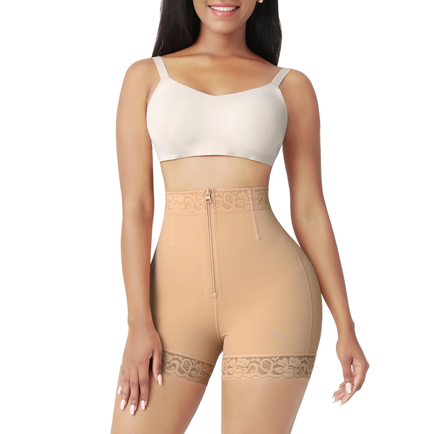 HEXIN New Arrival High Waist Women Body Shaper Zipper Design Compression Seamless Shapewear Butt Lifter Shaper-meg BEST buys