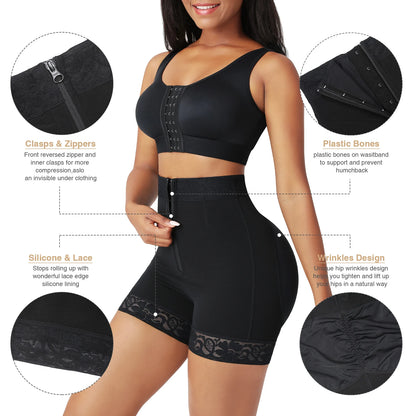 HEXIN New Arrival High Waist Women Body Shaper Zipper Design Compression Seamless Shapewear Butt Lifter Shaper-meg BEST buys