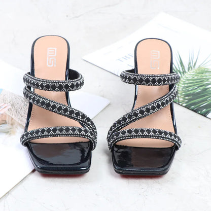 6416-14 Women Summer Casual Strappy Transparent High Heels Sandals Peep Toe Casual Dress Shoes For Ladies Dailywear-meg BEST buys