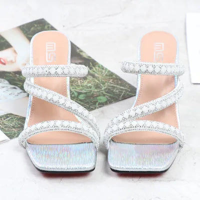 6416-14 Women Summer Casual Strappy Transparent High Heels Sandals Peep Toe Casual Dress Shoes For Ladies Dailywear-meg BEST buys