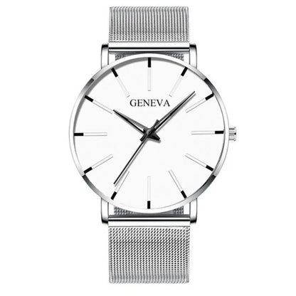 2021 Minimalist Men's Fashion Ultra Thin Watches Simple Men Business Stainless Steel Mesh Belt Quartz Watch relogio (KWT2236)-meg BEST buys