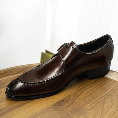 2025 Fashion Monk Shoes RTS Hot Sale Breathable Genuine Leather Men's Dress Shoes-meg BEST buys