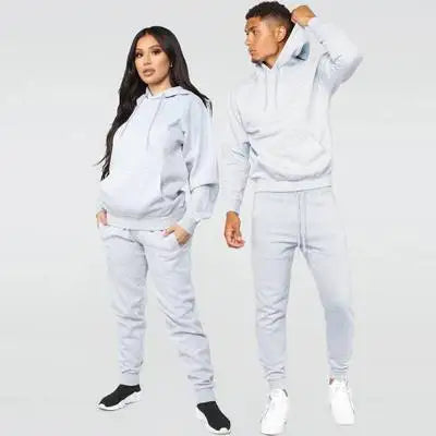 Wholesale Winter Custom logo Jogging Suits Plain Solid Color Hoodie Men Sweatersuit Tracksuit-meg BEST buys