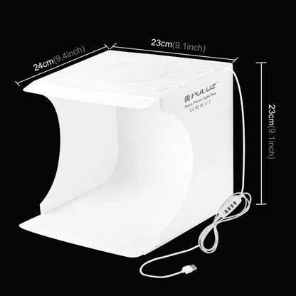 Drop Shipping PULUZ 23cm Ring LED Panel Folding Portable Light Photo Lighting Studio Shooting Tent Box Kit-meg BEST buys