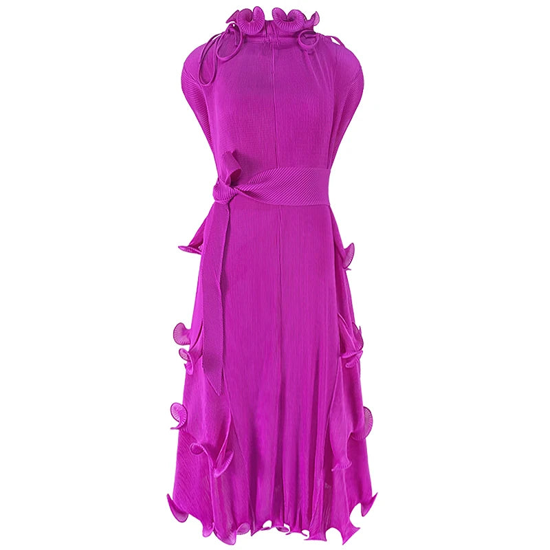 Miyake's New Style Fast Delivery High Quality African Women's Plus Size Pleated Ruffle Dress-meg BEST buys