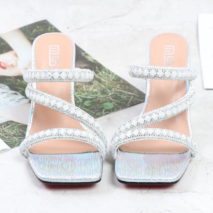 6416-14 Women Summer Casual Strappy Transparent High Heels Sandals Peep Toe Casual Dress Shoes For Ladies Dailywear-meg BEST buys