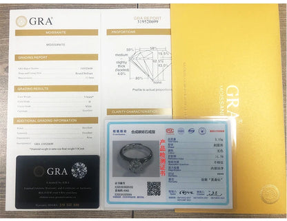 Fine Jewelry Custom logo 1.0ct halo ring 925 sterling silver ring Jewelry Moissanite Diamond women-meg BEST buys