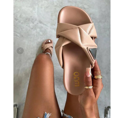 Quality slippers flat bottomed women's buckle casual sandals women's purses and sandals wholesale-meg BEST buys