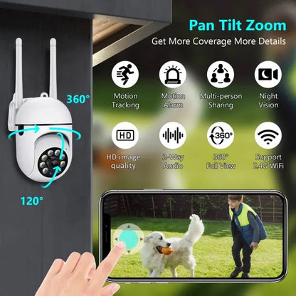 2025 Hot A7 Dual Antenna Wifi Camera 1080P HD 360 Degree Wireless Security Webcam PTZ System Outdoor Home NightVision-meg BEST buys