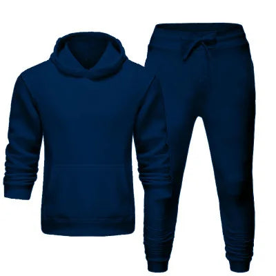 Wholesale Winter Custom logo Jogging Suits Plain Solid Color Hoodie Men Sweatersuit Tracksuit-meg BEST buys