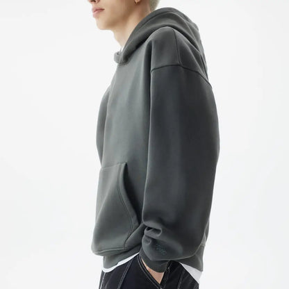 Autumn and winter wholesale plain blank 350 grams oversize pullover men's winter fleece hoodie fleece hooded sweater-meg BEST buys