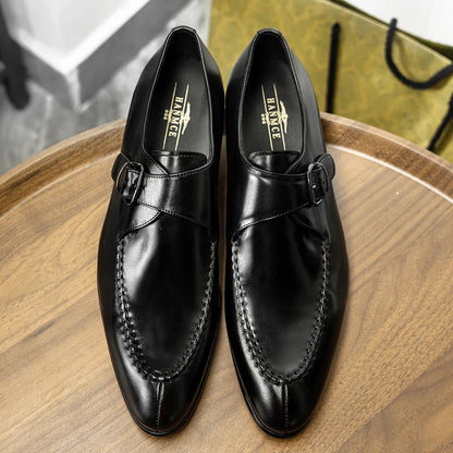 2025 Fashion Monk Shoes RTS Hot Sale Breathable Genuine Leather Men's Dress Shoes-meg BEST buys