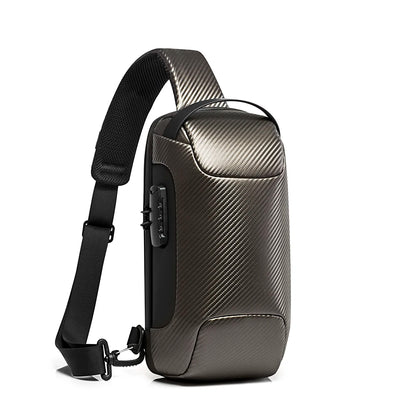 Factory hot sell custom carbon fibre shoulder wholesale mens sling bags crossbody waterproof Chest Bag men sling bag-meg BEST buys