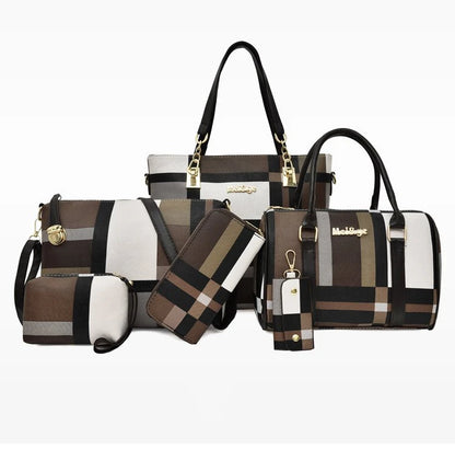 Fashion Ladies Bag Handbags Sets 6 in 1 Handbag for Women-meg BEST buys