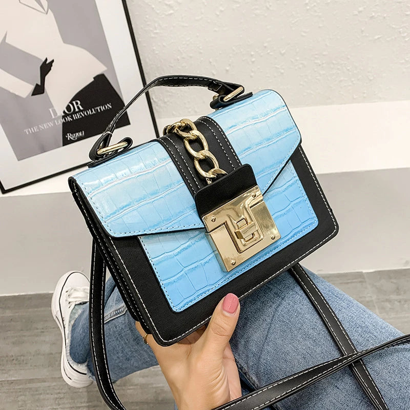 Luxury fashion designer alligator leather purses and handbags ladies hand bag womens shoulder for women-meg BEST buys