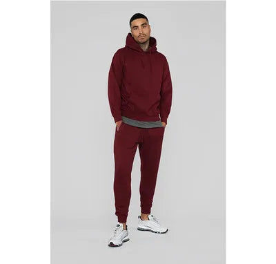 Wholesale Winter Custom logo Jogging Suits Plain Solid Color Hoodie Men Sweatersuit Tracksuit-meg BEST buys