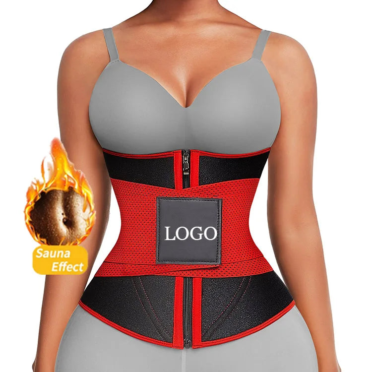 HEXIN Custom Compression Women Fitness waist Support Belt Tummy Control Neoprene Sweat Belt Waist Trimmer waist trainer shaper-meg BEST buys