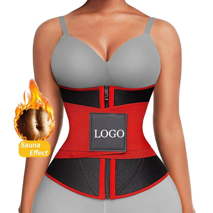 HEXIN Custom Compression Women Fitness waist Support Belt Tummy Control Neoprene Sweat Belt Waist Trimmer waist trainer shaper-meg BEST buys