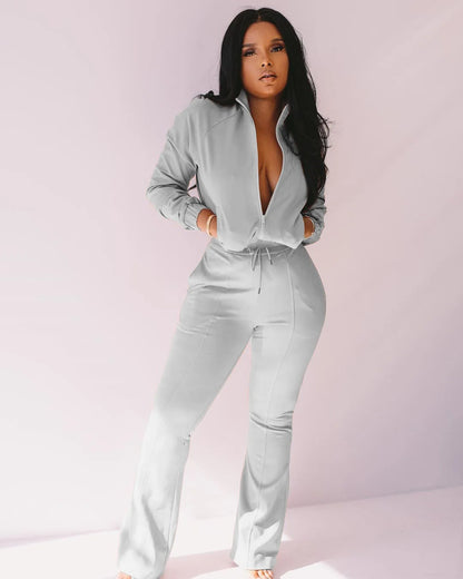 Custom Fall Clothing Track Suit Women Tracksuit Plain Private Label Sweat Suit Jogging Suit Set-meg BEST buys