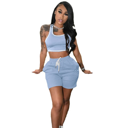 Casual Ladies 2 Pcs Solid Color Hooded Bodycon Yoga Wear Clothing Two Piece Women Tracksuit Set-meg BEST buys