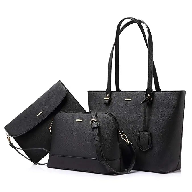 LOVEVOOK 2023 Designer PU Leather Ladies Shoulder Hand bag 3 pcs Luxury Purse and Handbags Set Large Cute Women Tote Bags-meg BEST buys