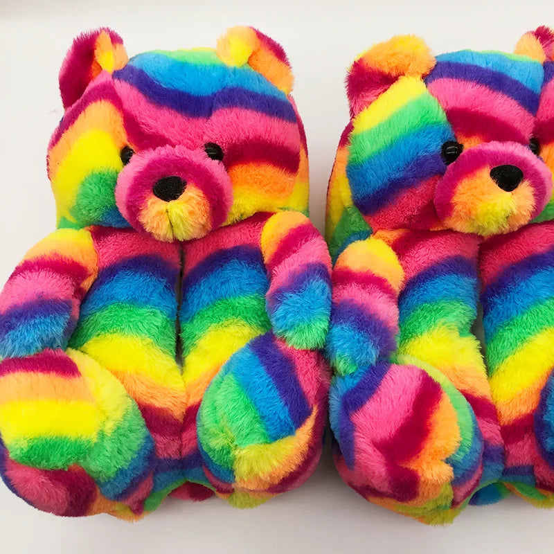 2021 new arrivals Latest Hot Popular Winter Warm Cotton Home Plush All-inclusive Teddy Bear Slippers-meg BEST buys