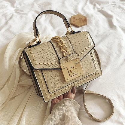 Luxury fashion designer alligator leather purses and handbags ladies hand bag womens shoulder for women-meg BEST buys