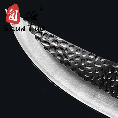 Professional Full Tang 6 Inch Handmade Carbon Steel Handmade Forged Cutting Slaughter Meat Cleaver Boning Butcher Knife-meg BEST buys