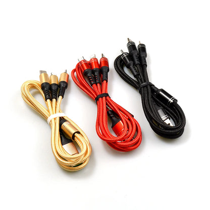 Free sample 2021 On Stock Wholesale 3 In 1 Fast Charging Cable Micro usb fast charging cable-meg BEST buys