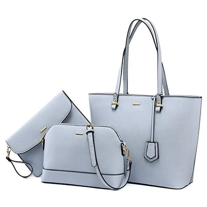 LOVEVOOK 2023 Designer PU Leather Ladies Shoulder Hand bag 3 pcs Luxury Purse and Handbags Set Large Cute Women Tote Bags-meg BEST buys