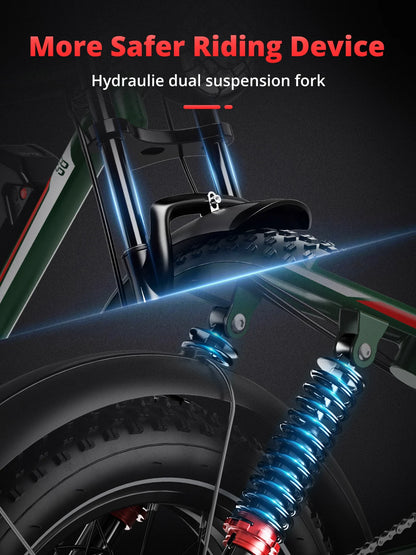 US Warehouse 2000W New High Speed 20inch Hydraulic brake Adults Electric Bike With 25AH Dual Motor Electric Motorcycle Bicycle-meg BEST buys