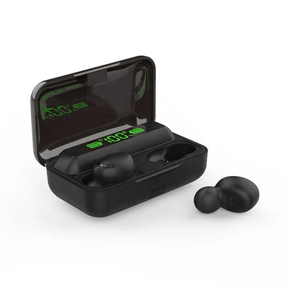 True wireless f9 f9-5 black earbuds in ear buds earbuds with power bank wholesale noise cancelling tws earphone-meg BEST buys