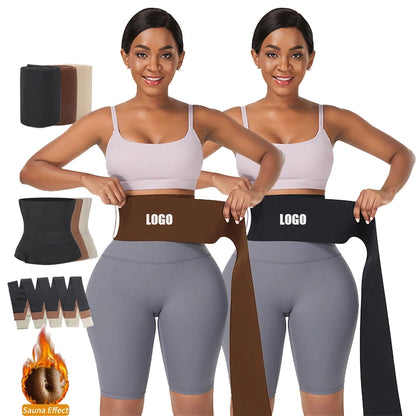 OEM Service Tummy Trimmer Body Shaper Waist Trainer Bandage Tummy Wrap Belly Binding Waist Wrap Band Wrap Waist Trainer-meg BEST buys