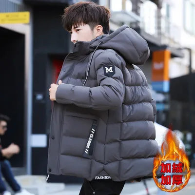 hot sale plus velvet thicken hooded windproof waterproof slim winter mens jacket and coats-meg BEST buys