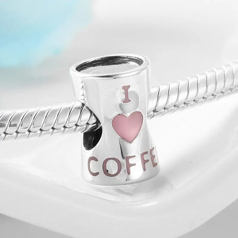 Real 925 Sterling Silver Bright red CZ wine cup fine Beads Fit Charms Bracelets Jewelry making fashion Woman charm custom logo-meg BEST buys