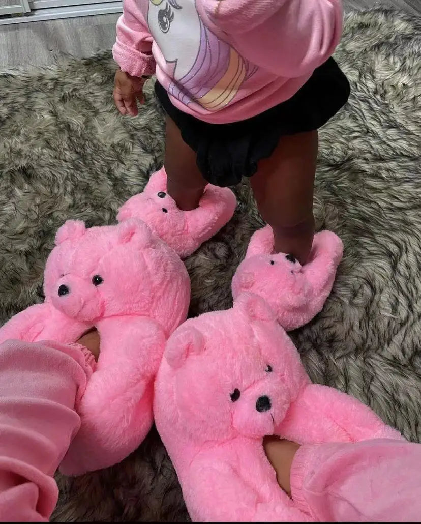 2021 new arrivals Latest Hot Popular Winter Warm Cotton Home Plush All-inclusive Teddy Bear Slippers-meg BEST buys