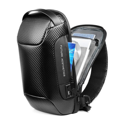 Factory hot sell custom carbon fibre shoulder wholesale mens sling bags crossbody waterproof Chest Bag men sling bag-meg BEST buys
