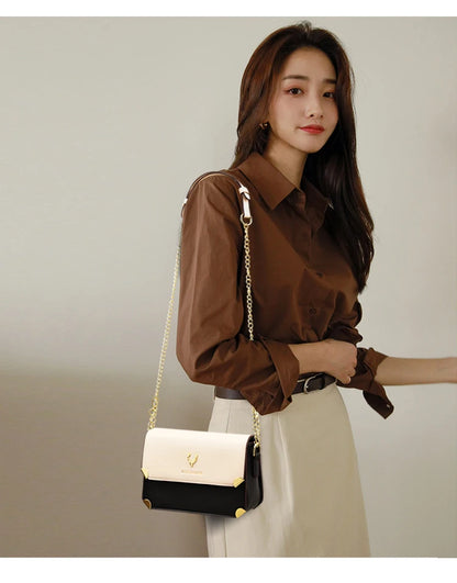 Hot sale color matching ladies shoulder bag deer head decoration handbag fashion messenger bag-meg BEST buys