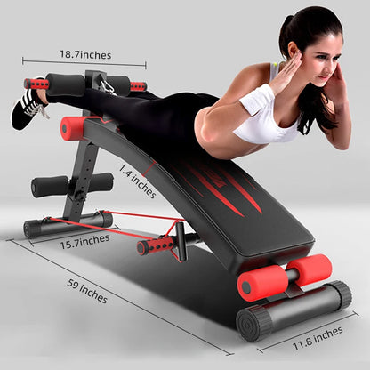 Gym Equipment Sit up Bench Muscle Exercise Ab Chair Foldable Portable Exercise Supine Board Carton Unisex Indoor 2pcs-meg BEST buys