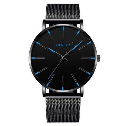 2021 Minimalist Men's Fashion Ultra Thin Watches Simple Men Business Stainless Steel Mesh Belt Quartz Watch relogio (KWT2236)-meg BEST buys