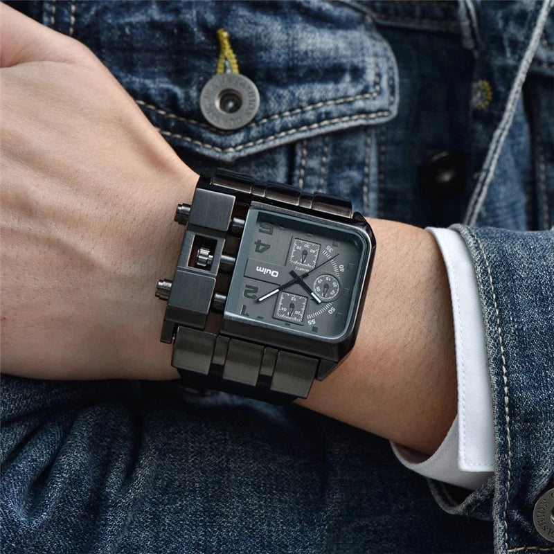 Oulm 3364 Men Luxury Quartz Watches Relojes Montre Homme Rectangle New Style Fashion Leather Band Sport Wrist Watch For Japan-meg BEST buys