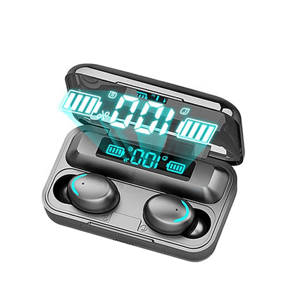 True wireless f9 f9-5 black earbuds in ear buds earbuds with power bank wholesale noise cancelling tws earphone-meg BEST buys