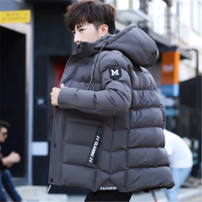 hot sale plus velvet thicken hooded windproof waterproof slim winter mens jacket and coats-meg BEST buys
