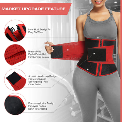HEXIN Custom Compression Women Fitness waist Support Belt Tummy Control Neoprene Sweat Belt Waist Trimmer waist trainer shaper-meg BEST buys